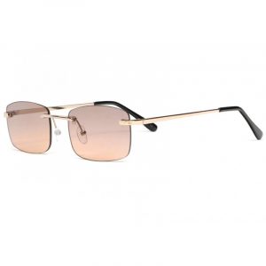 Lunettes de Soleil Carrées – Marron Bicolores